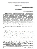 Freedom of Self-Incrimination